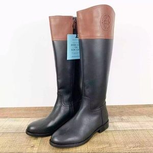 Antonio Melani Tall Genuine Leather Riding Equestrian Boots Size 5.5